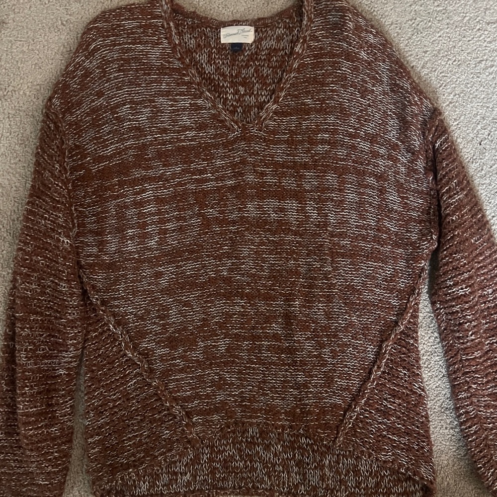 Universal Thread Brown and White Knit Top